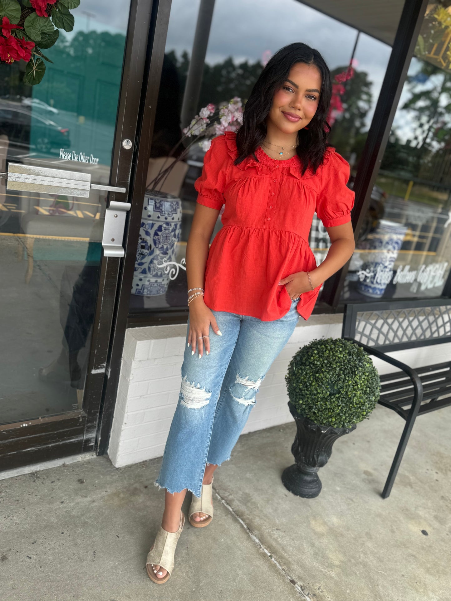 Elegant Vibes Babydoll Top