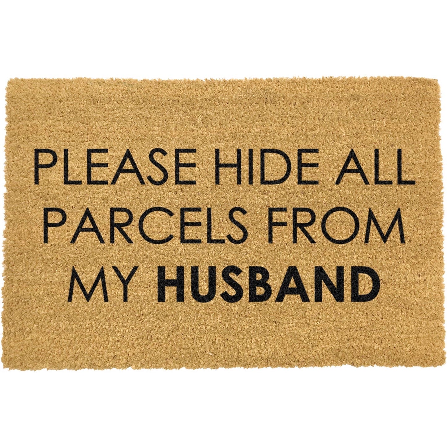 Please Hide All Parcels Coir Mat