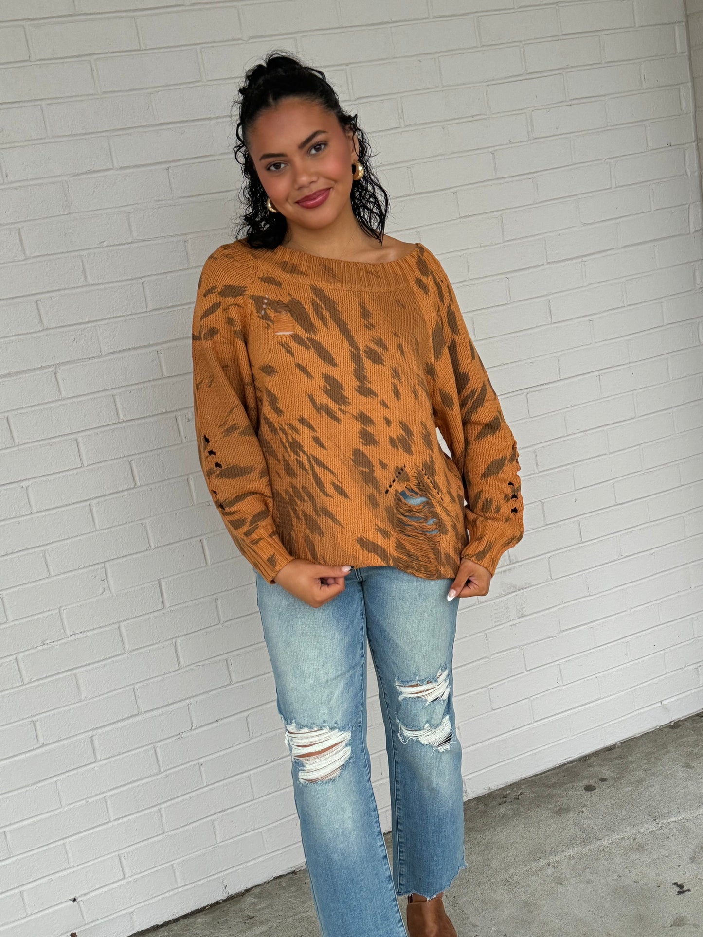 Distressed Time Sweater