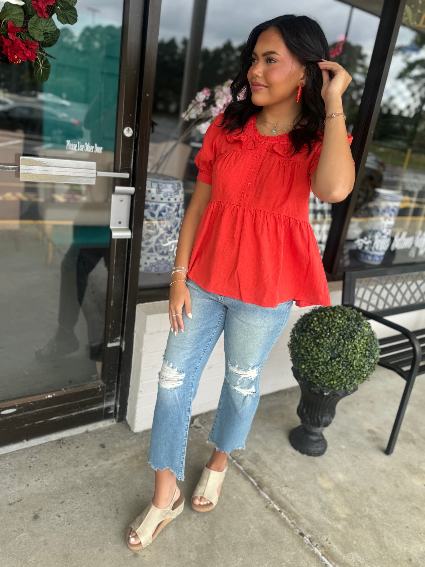Elegant Vibes Babydoll Top