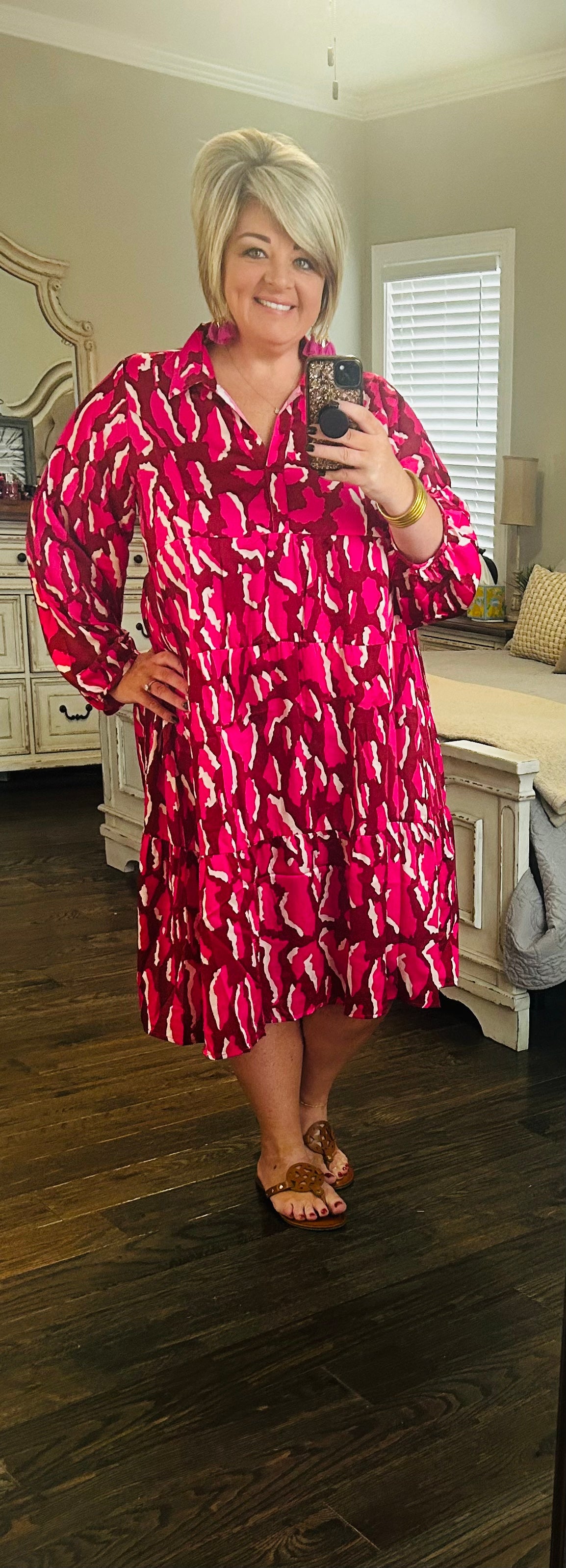 Shades Of Pink Midi Dress