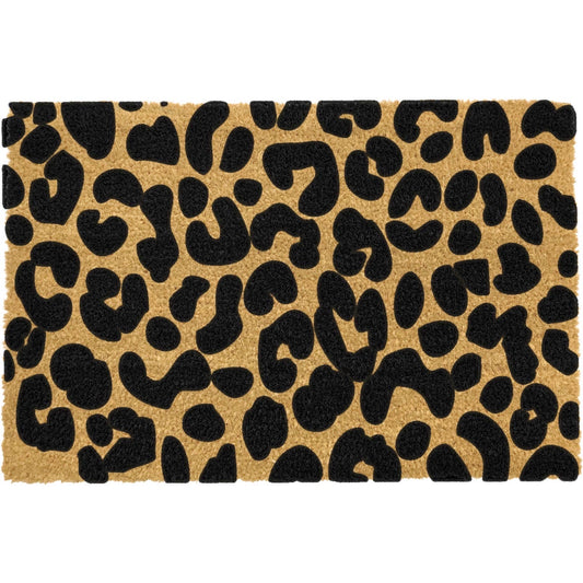 Cheetah Print Coir Mat