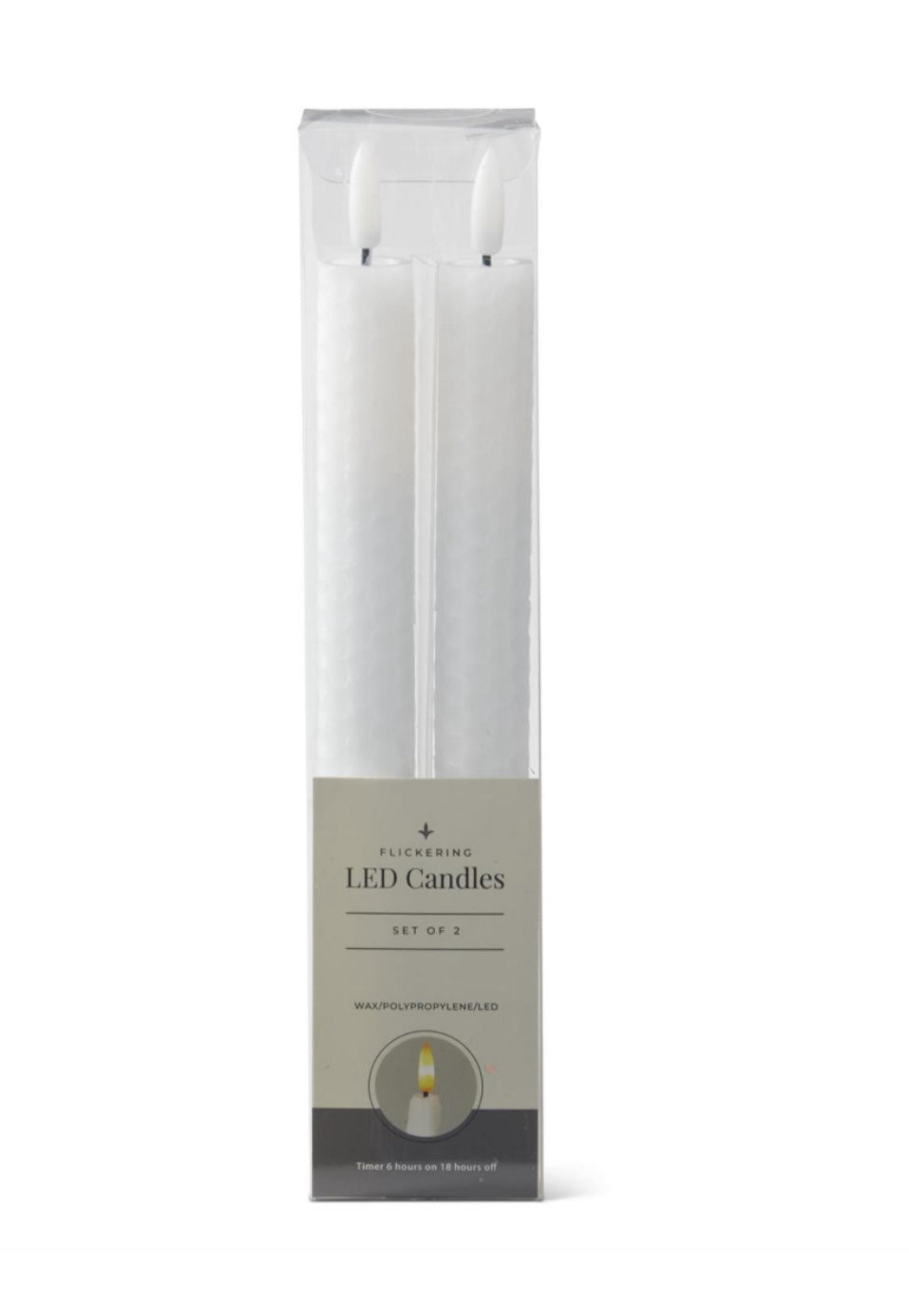Set of 2 led taper candles- Honeycomb
