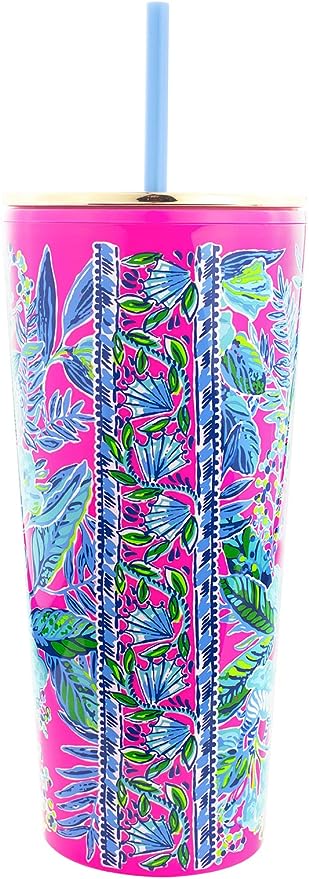 Lilly Pulitzer Tumbler with Straw