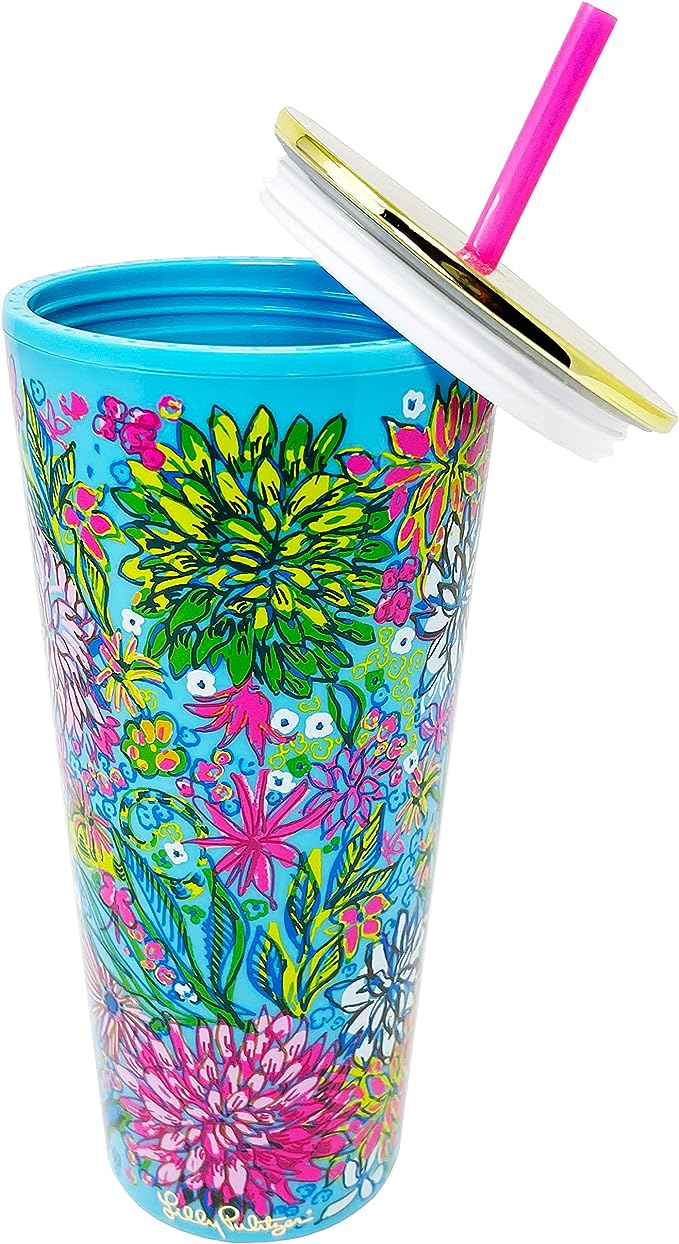 Lilly Pulitzer Tumbler with Straw