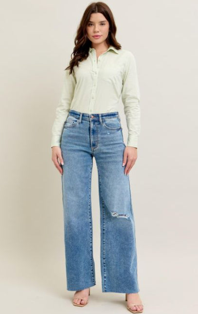 Judy Blue|Vintage Wash Wide Leg