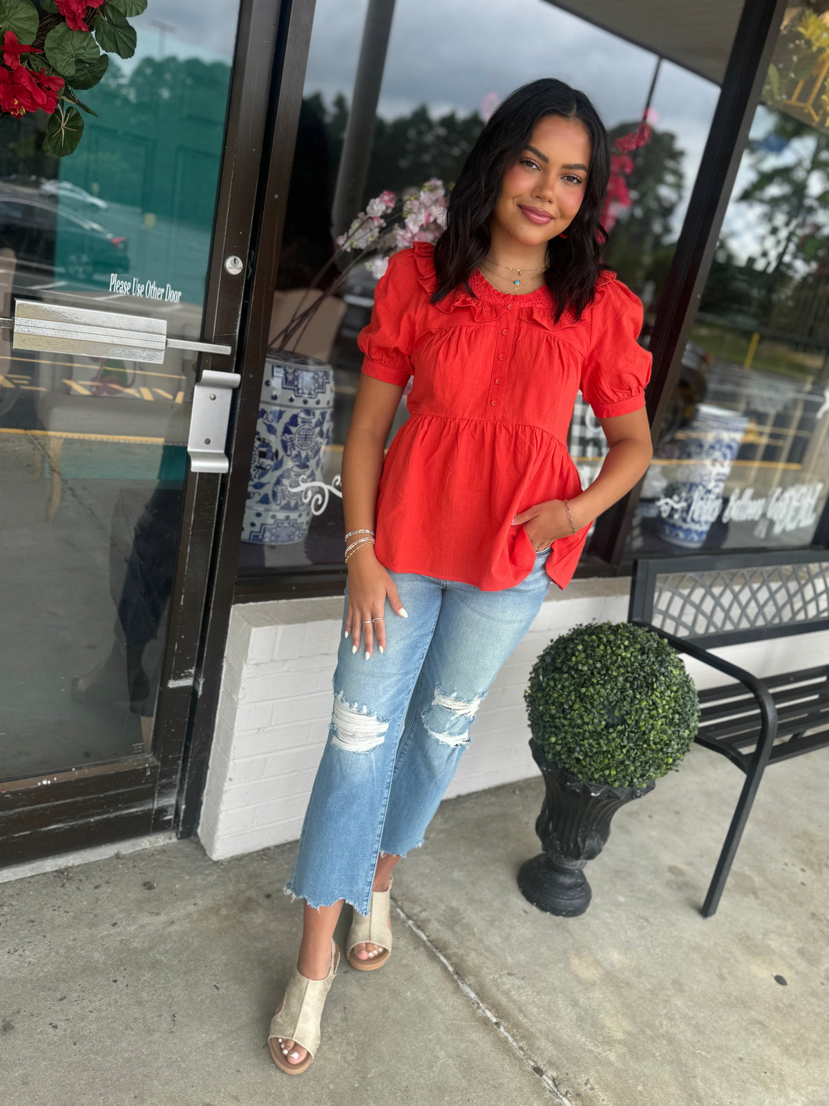 Elegant Vibes Babydoll Top