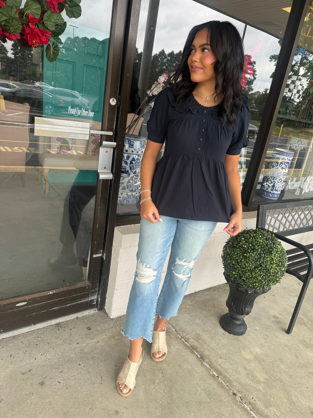 Elegant Vibes Babydoll Top