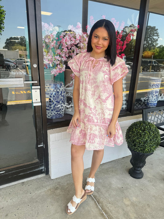 Pink Chinoiserie Dress