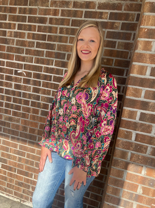 Paisley Passion Top