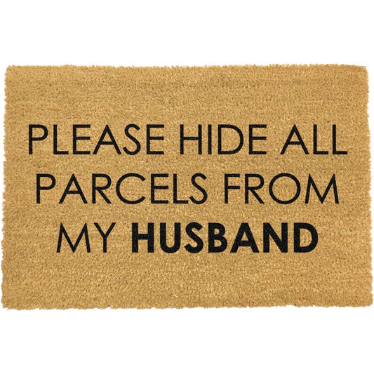 Please Hide All Parcels Coir Mat