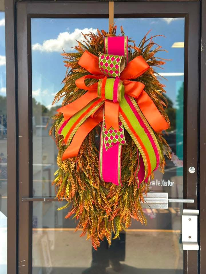 Fall beaded grass wreath PRE ORDER