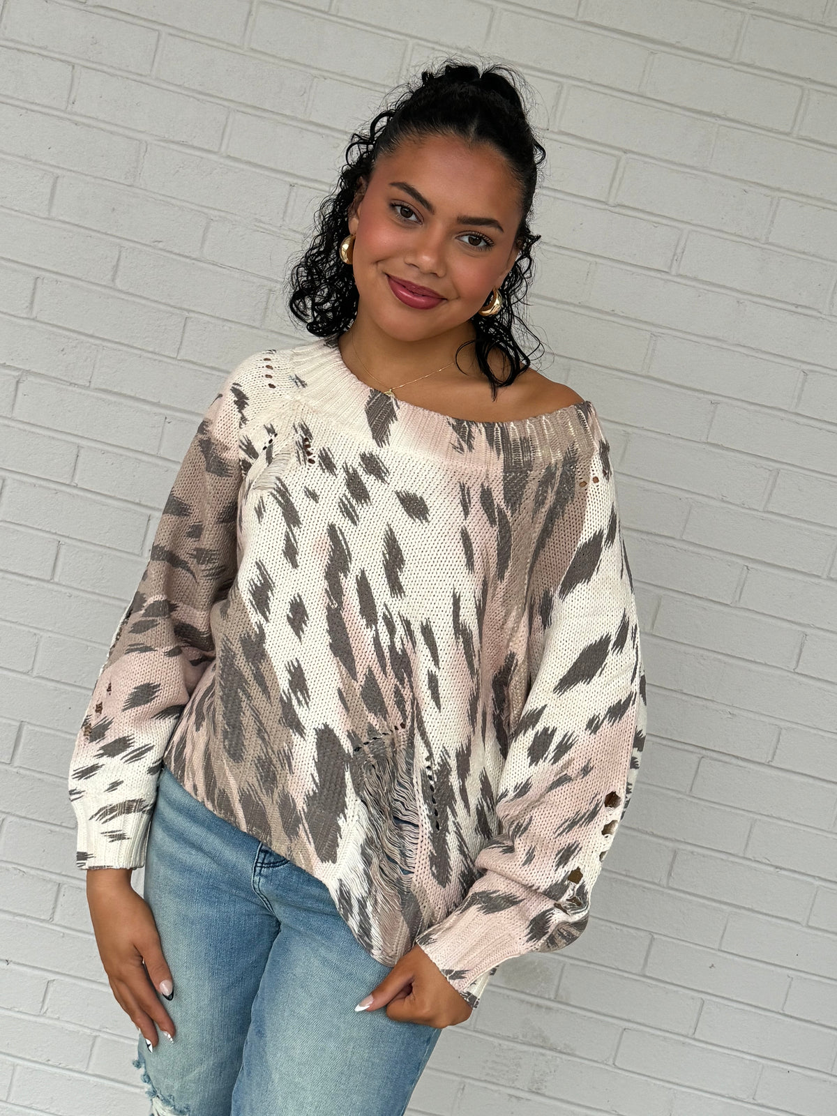 Distressed Time Sweater
