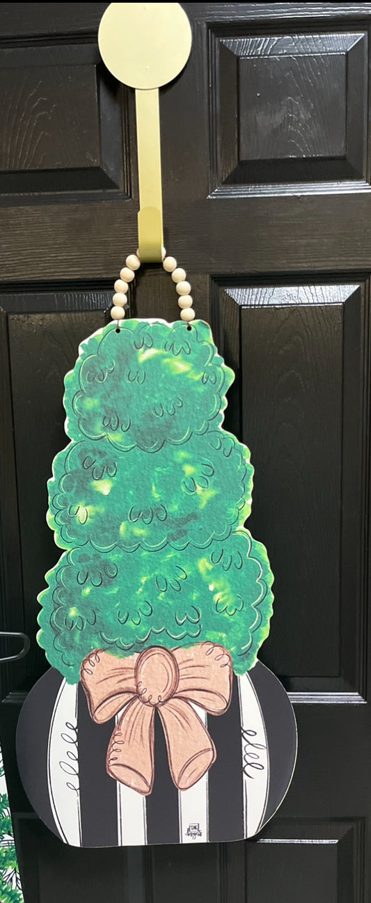 Black & White Mocha Door Hanger