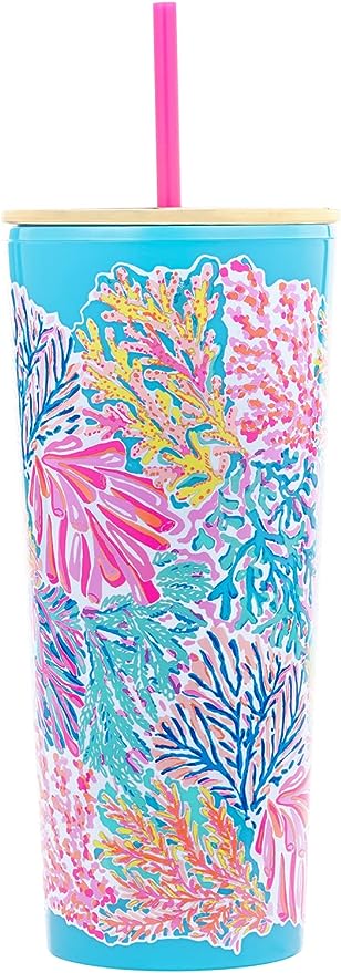 Lilly Pulitzer Tumbler with Straw