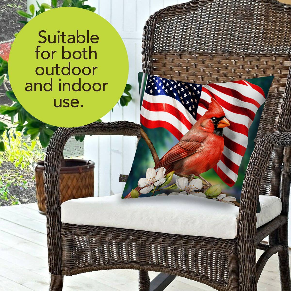 American Cardinal Indoor/Outdoor Pillow