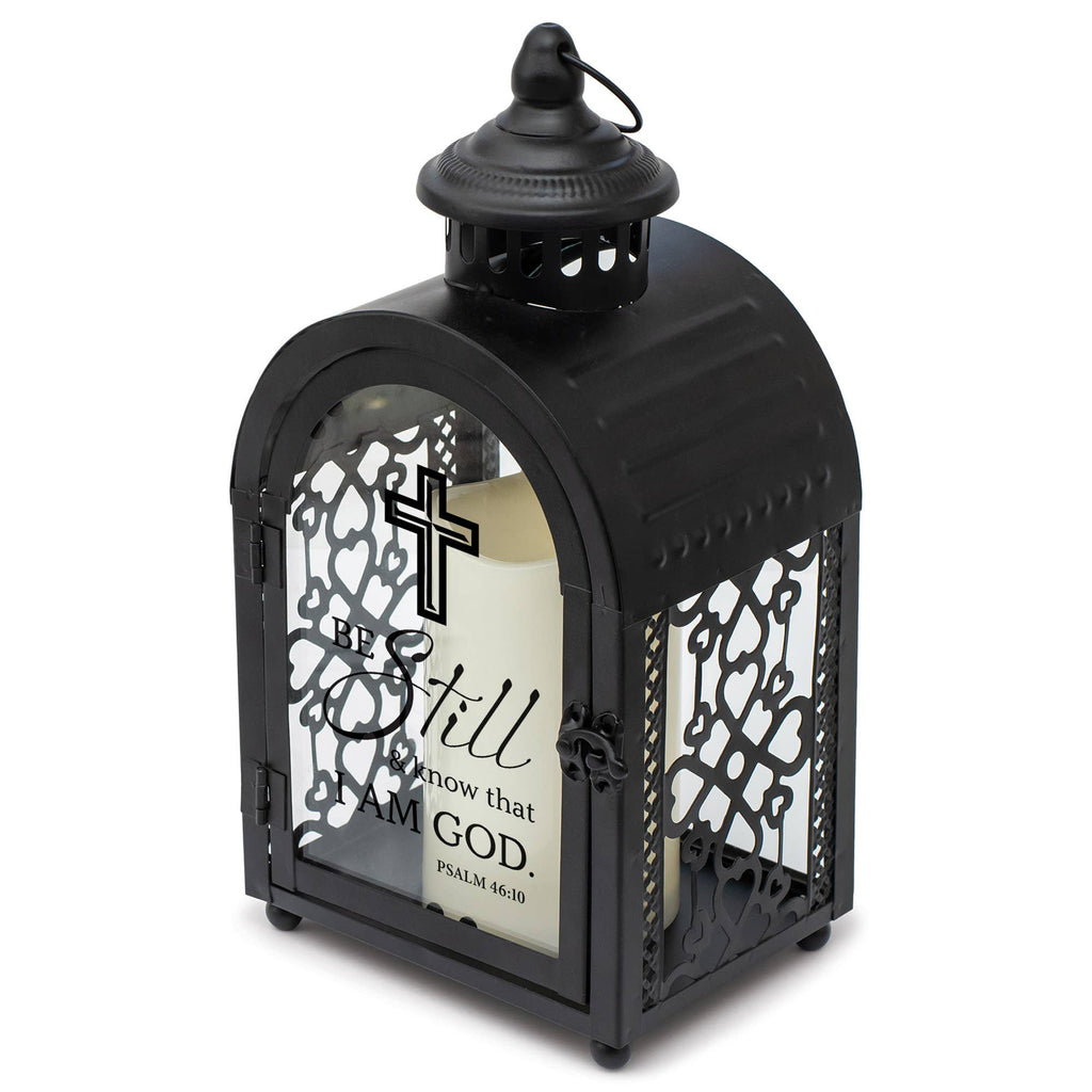 BE STILL AND KOW THAT I AM GOD PSALM 46:10 BLACK FILIGREE
