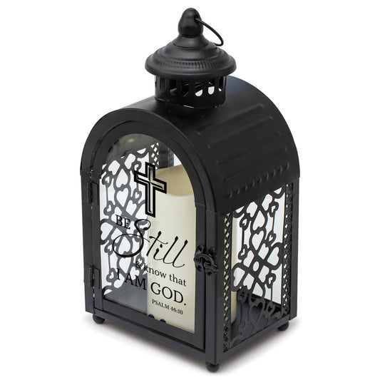 BE STILL AND KOW THAT I AM GOD PSALM 46:10 BLACK FILIGREE