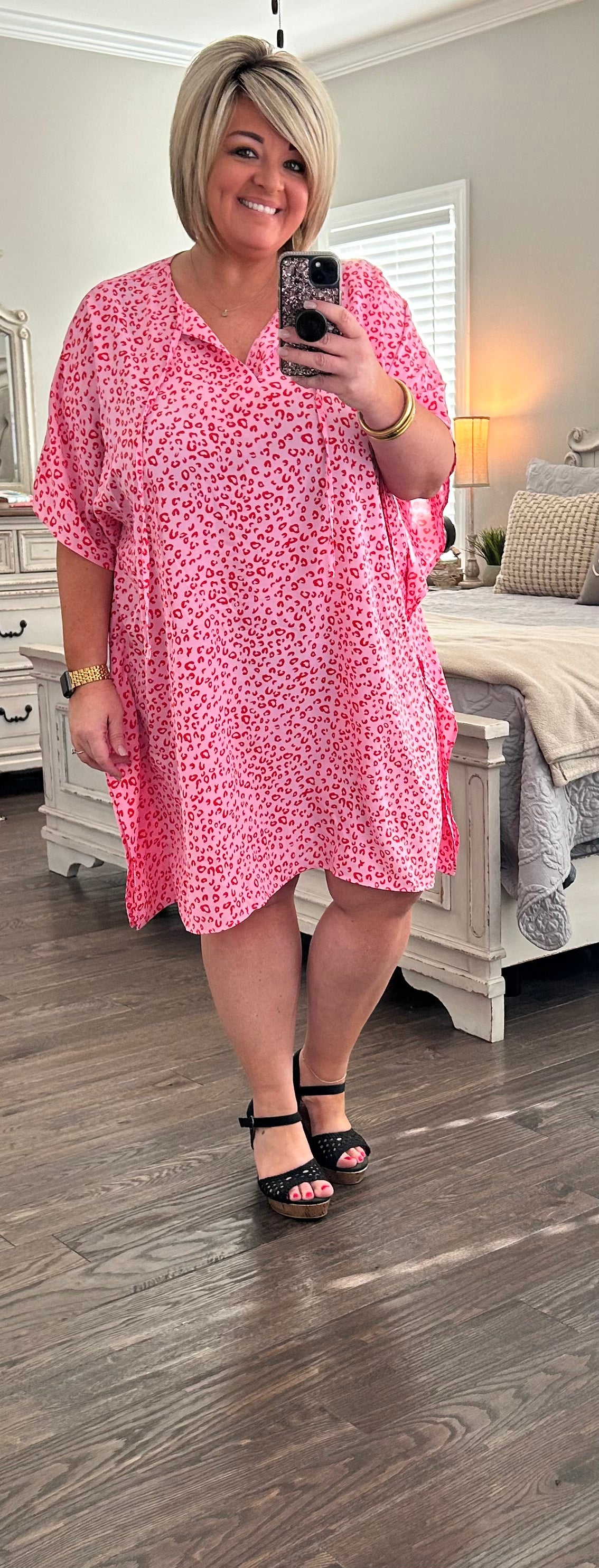 Cheetah Me Dress In Pink
