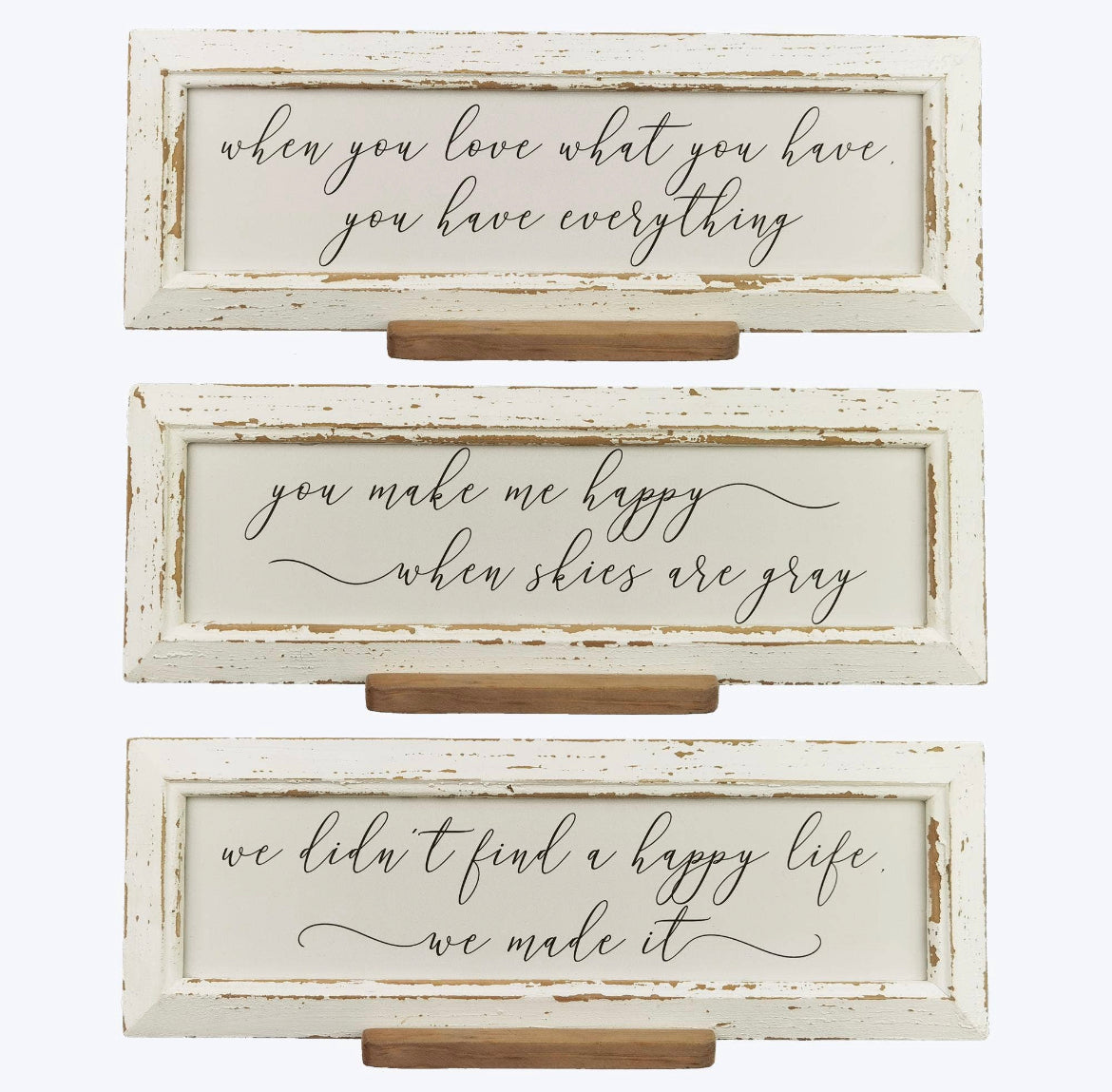 White Washed Wood Printed Frame