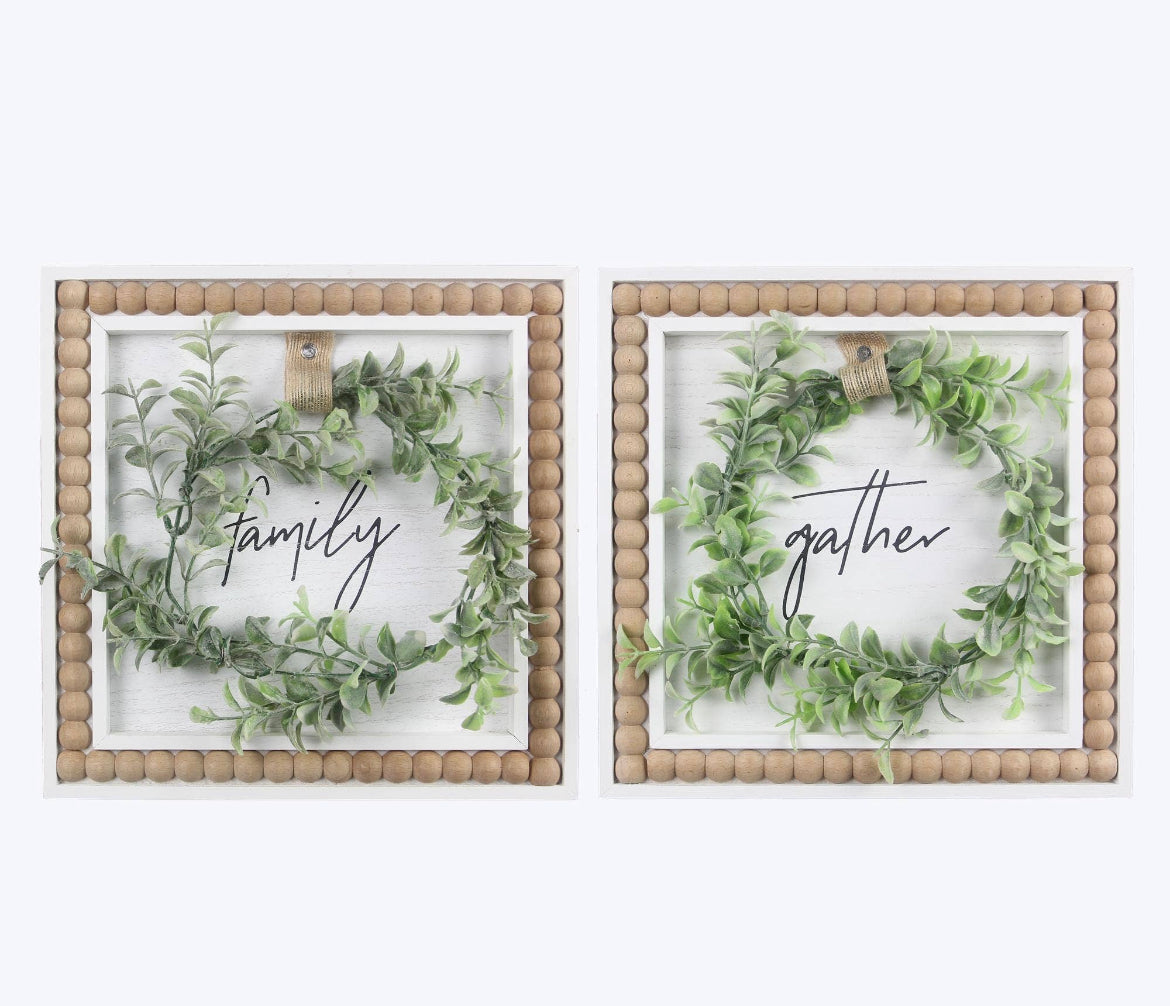 Beaded Frame Wall Sign