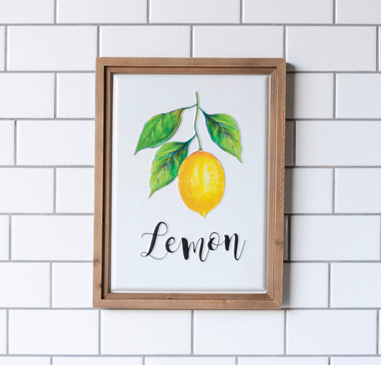 Lemon Framed Sign